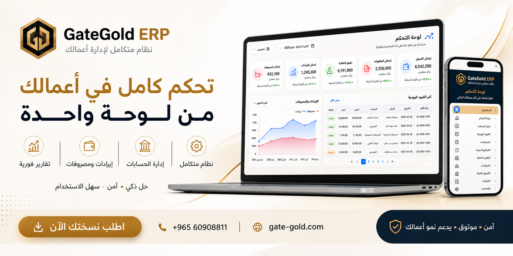 صورة تجريبية لصفحة المحاسبة