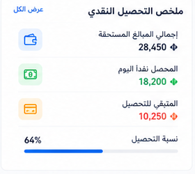 ملخص التحصيل النقدي