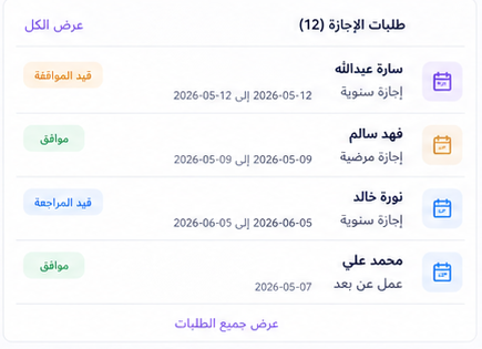 طلبات الإجازة