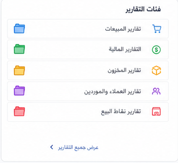 فئات التقارير